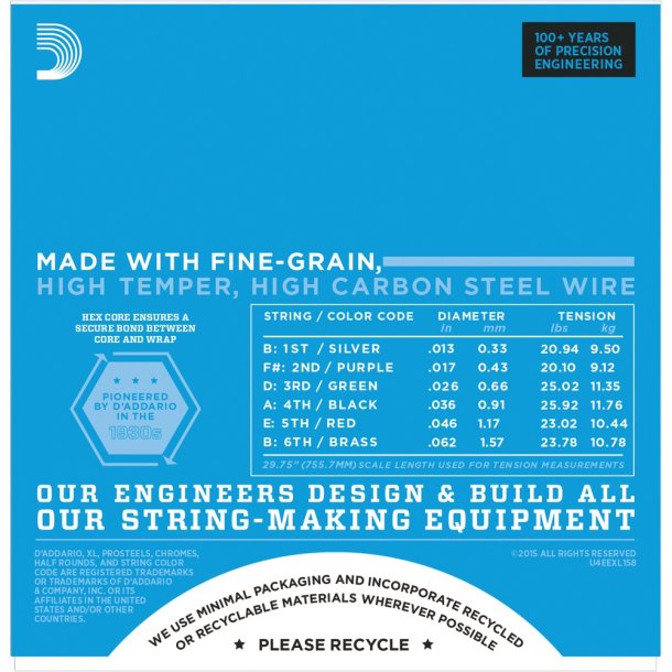 D'Addario EXL158, 013 - 062 Baritone